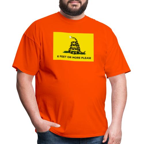 6 Feet Or More Please (Gadsden flag) - Men's T-Shirt