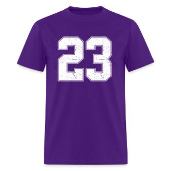Number 23 Numbered 23Rd - Men's T-Shirt - purple - Front - Jose (178cm)