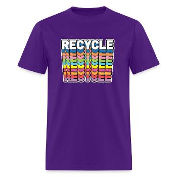 RECYCLE - Men's T-Shirt - purple - Front - Jose (178cm)