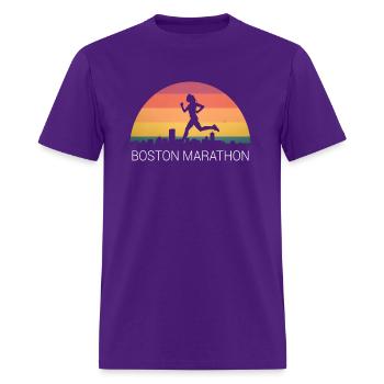 Boston 262 Miles 2021 Marathon Running Friend - Men's T-Shirt - purple - Front - Jose (178cm)
