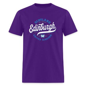 Edinburgh Scotland - Men's T-Shirt - purple - Front - Jose (178cm)