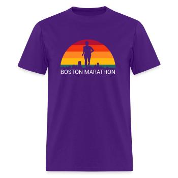Boston 262 Miles 2021 Marathon Running Friend Run - Men's T-Shirt - purple - Front - Jose (178cm)