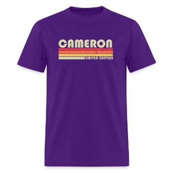 Cameron Surname 80S 90S Reunion - Men's T-Shirt - purple - Front - Jose (178cm)