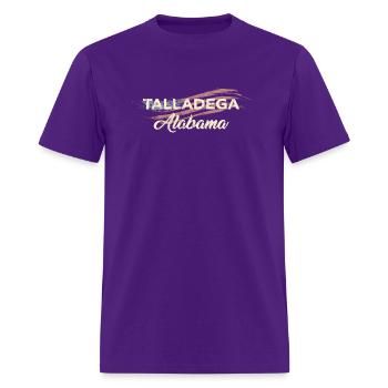 Talladega Alabama Us Flag Vintage Ville natale - T-shirt Homme - violet - Devant - Jose (178cm)