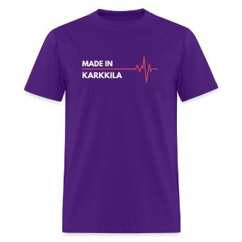 Fabriqué à Karkkila Finlande Ville natale Ville natale - T-shirt Homme - violet - Devant - Jose (178cm)