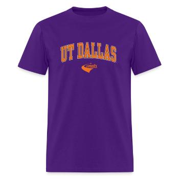 Texas Dallas Comets Arch Over - Men's T-Shirt - purple - Front - Jose (178cm)