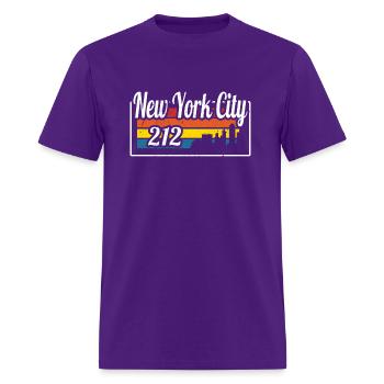 New York City yline 212 State Of Ny - Men's T-Shirt - purple - Front - Jose (178cm)