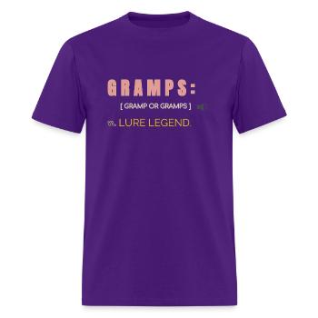Gramps: The Lure Luminary - Men's T-Shirt - purple - Front - Jose (178cm)