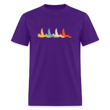 Partridge Bird Quail Grouse 60S 70S - Men's T-Shirt - purple - Front - Jose (178cm)