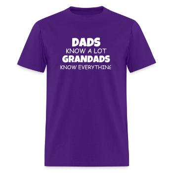 Grandads Know Everything - Men's T-Shirt - purple - Front - Jose (178cm)