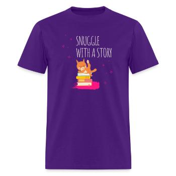 SNUGGLE WITH A STORY - Men's T-Shirt - purple - Front - Jose (178cm)