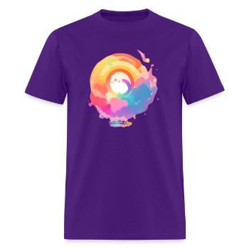 Circular Rainbow Colours painting - Men's T-Shirt - purple - Front - Jose (178cm)