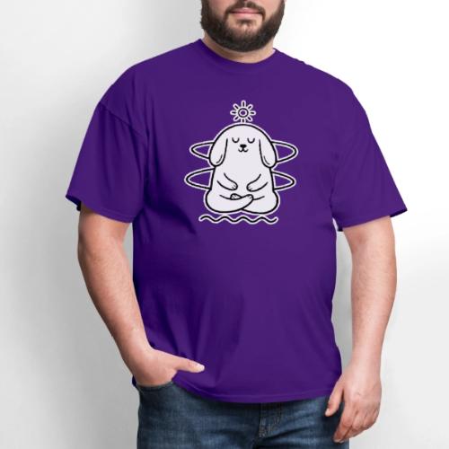 Cute Meditating Bunny Zen Yoga Animal - Men's T-Shirt