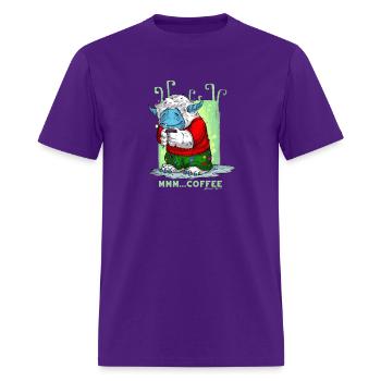 MMM...Coffee - Men's T-Shirt - purple - Front - Jose (178cm)