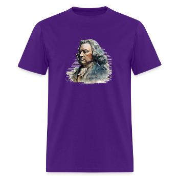 Bach's Musical Legacy Silhouette - Men's T-Shirt - purple - Front - Jose (178cm)