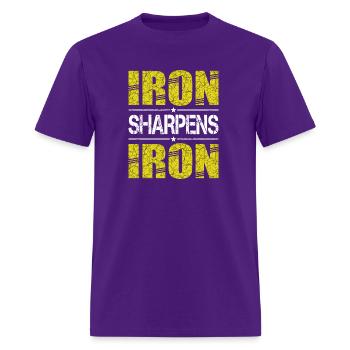 Iron sharpens iron - Men's T-Shirt - purple - Front - Jose (178cm)