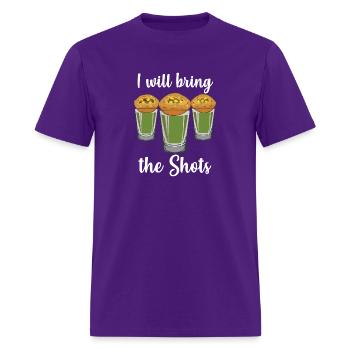 I will bring the shots Pani Puri shot glass Party - Men's T-Shirt - purple - Front - Jose (178cm)