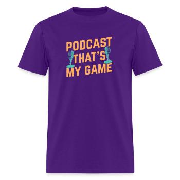 Podcast Host Podcaster Podcasting I Podcast That's - Men's T-Shirt - purple - Front - Jose (178cm)