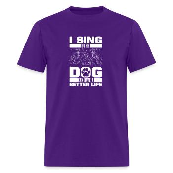 Choirmaster Choir Director Dog - Men's T-Shirt - purple - Front - Jose (178cm)