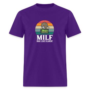 MILF: Man I Love Filament - Men's T-Shirt - purple - Front - Jose (178cm)