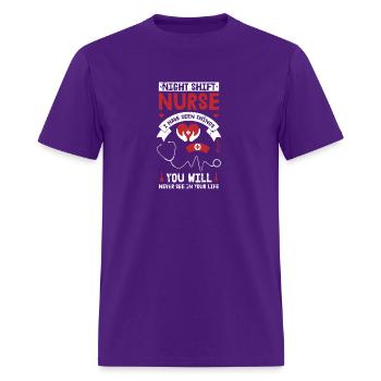 Nurse Nursing Stethoscope - Men's T-Shirt - purple - Front - Jose (178cm)