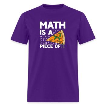 Math is a piece of Pi Day Funny Maths Club T Shirt - Men's T-Shirt - purple - Front - Jose (178cm)