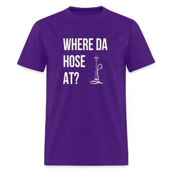 Where da Hose At Shisha T Shirt - Men's T-Shirt - purple - Front - Jose (178cm)