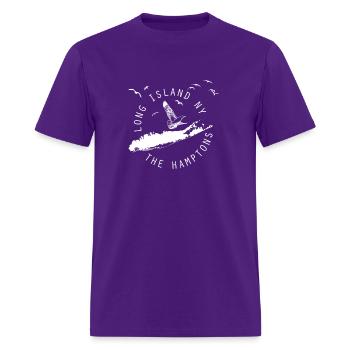 The Hamptons Long Island Ny - Men's T-Shirt - purple - Front - Jose (178cm)