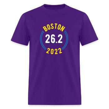 Boston 2022 Marathon - Men's T-Shirt - purple - Front - Jose (178cm)