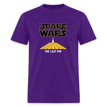 Spare Wars Bowler Bowling Parody - Men's T-Shirt - purple - Front - Jose (178cm)
