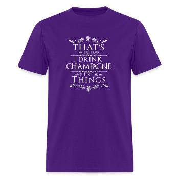 Champagne Champagne Champagne - Men's T-Shirt - purple - Front - Jose (178cm)