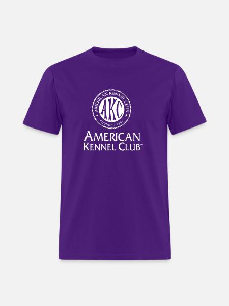 Akc White Vertical Logo - Men's T-Shirt - purple