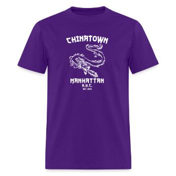 Manhattan New York Chinatown Chinese Lower East - Men's T-Shirt - purple - Front - Jose (178cm)