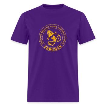 Frogman Diver Distressed - Men's T-Shirt - purple - Front - Jose (178cm)