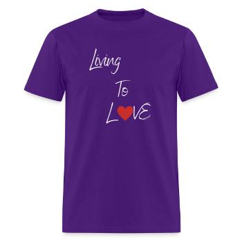 Living To Love - Men's T-Shirt - purple - Front - Jose (178cm)