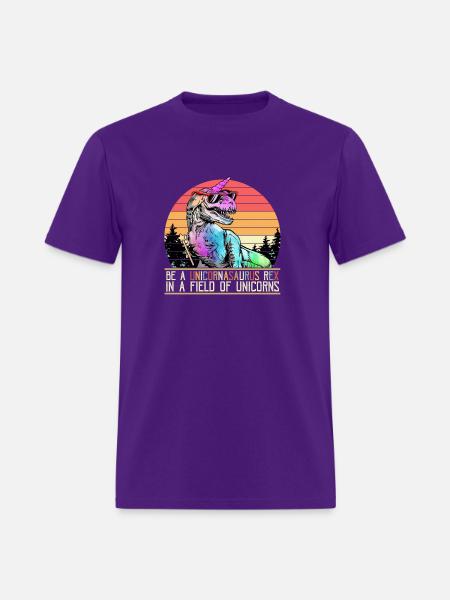 Be A Unicornasaurus Rex In A Field Of Unicorns - Men's T-Shirt - purple