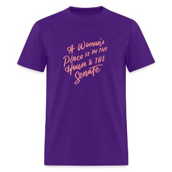 A Woman'S Place Is In The House And The Senate Fem - Men's T-Shirt - purple - Front - Jose (178cm)