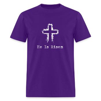 He Is Risen Celebrate The Resurrection Easter - Men's T-Shirt - purple - Front - Jose (178cm)