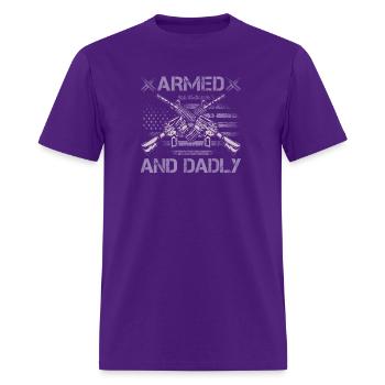 Armé et papa - T-shirt Homme - violet - Devant - Jose (178cm)