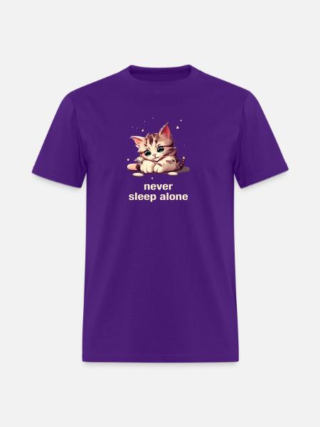 never sleep alone - Men's T-Shirt - purple