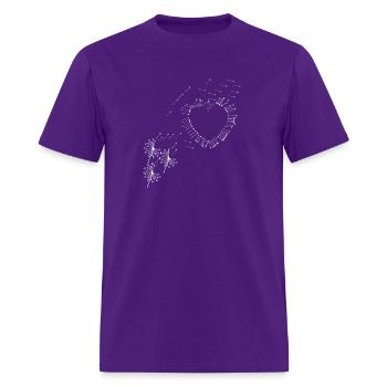 dandelion heart - Men's T-Shirt - purple - Front - Jose (178cm)
