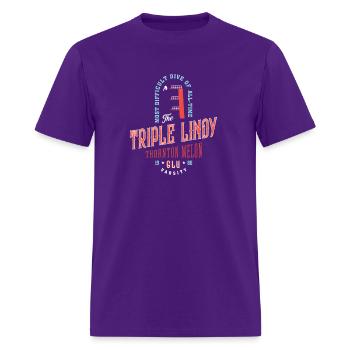 Le Triple Lindy 'S - T-shirt Homme - violet - Devant - Jose (178cm)