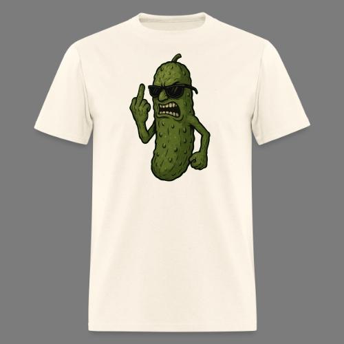 Angry Pickle Flipping the Bird - Men's T-Shirt