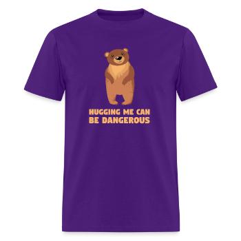 Hugging Me Can Be Dangerous - Men's T-Shirt - purple - Front - Jose (178cm)