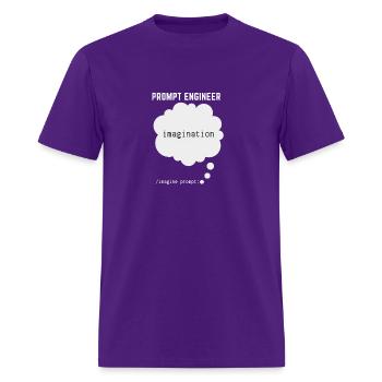 Prompt Engineer Imagination Imagine Prompt - Men's T-Shirt - purple - Front - Jose (178cm)