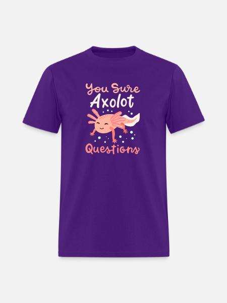 Axolotl Mexican Salamander Kawaii - Men's T-Shirt - purple