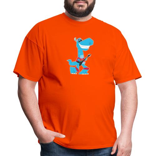 T-Rex with Guitar - Men's T-Shirt