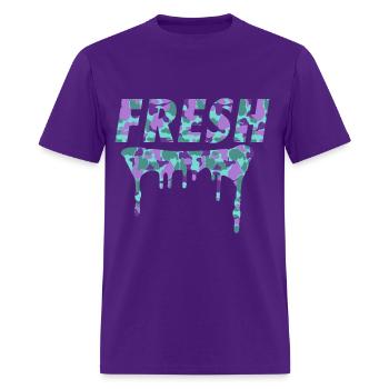 Fresh Purple Camo Drips - Men's T-Shirt - purple - Front - Jose (178cm)
