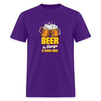 Beer - Men's T-Shirt - purple - Front - Jose (178cm)