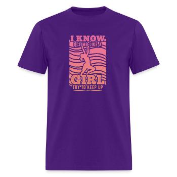 Climb - Men's T-Shirt - purple - Front - Jose (178cm)